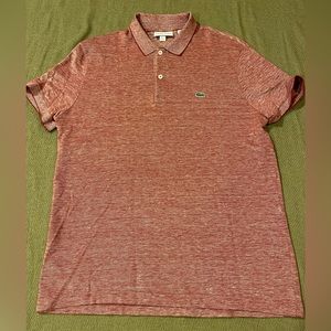 Lacoste: heathered maroon men’s collard shirt